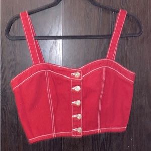 Denim crop top